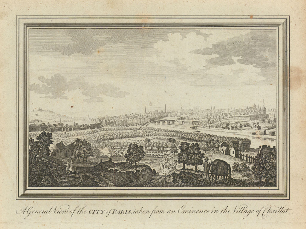 A general view of the City of Paris, taken from… the village of Chaillot 1787