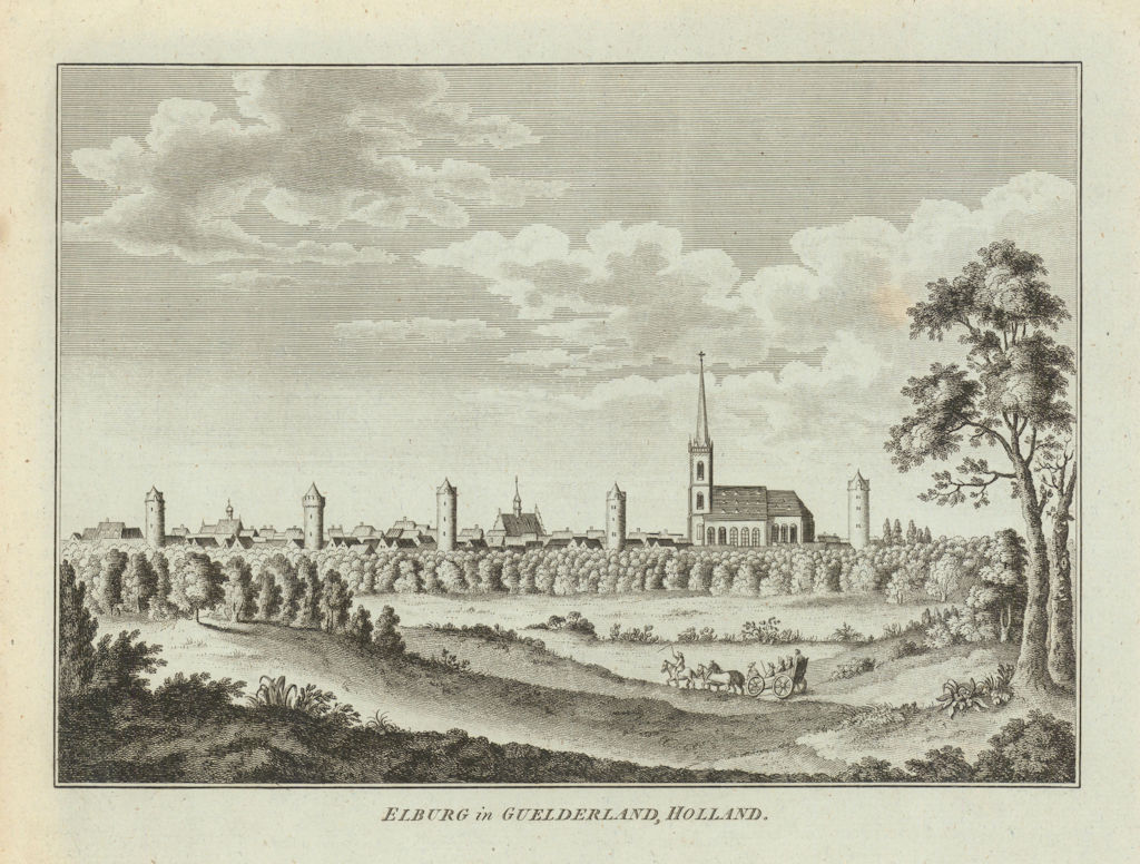 Associate Product View of Elburg in Guelderland, Holland. Gelderland 1787 old antique print