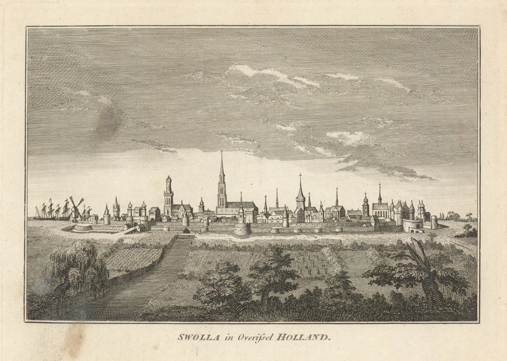 Associate Product View of Swolla in Overissel, Holland. Zwolle, Overijssel 1787 old print