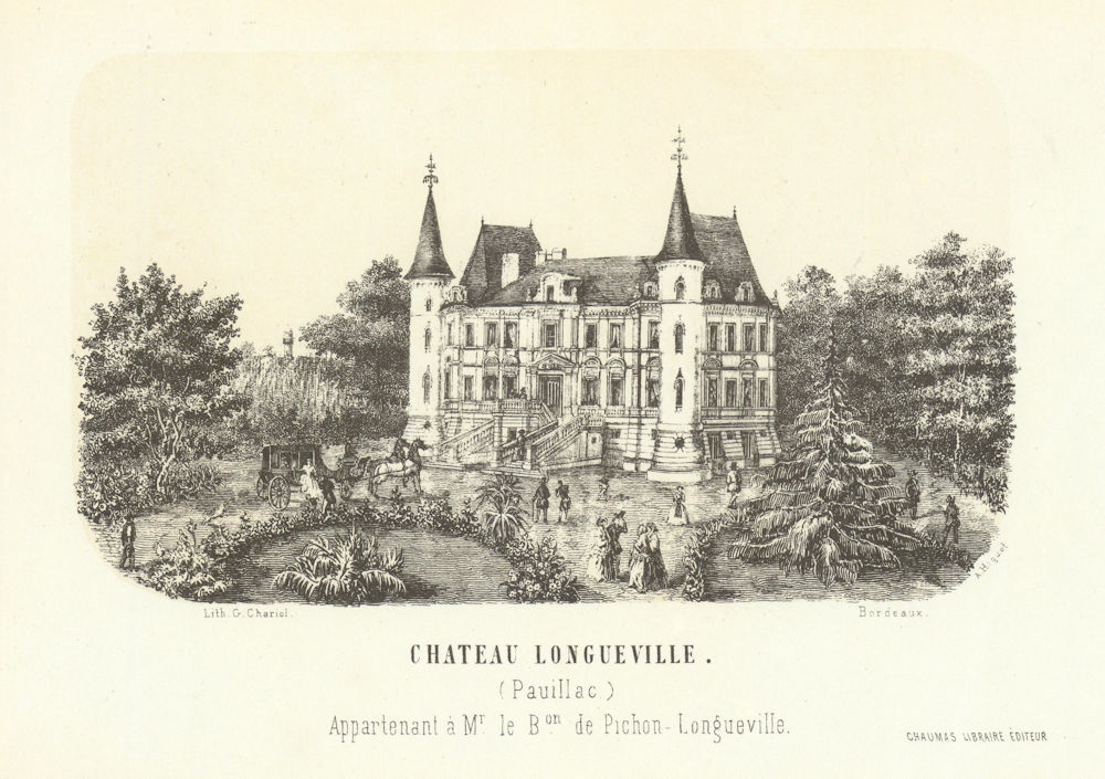 Château Longueville (Pauillac) Mr. de Pichon-Longueville. Medoc 1er Cru 1871