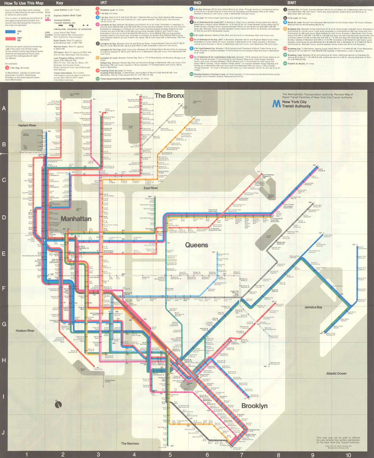New York Subway Guide. Massimo Vignelli/New York City Transit Authority 1978 map