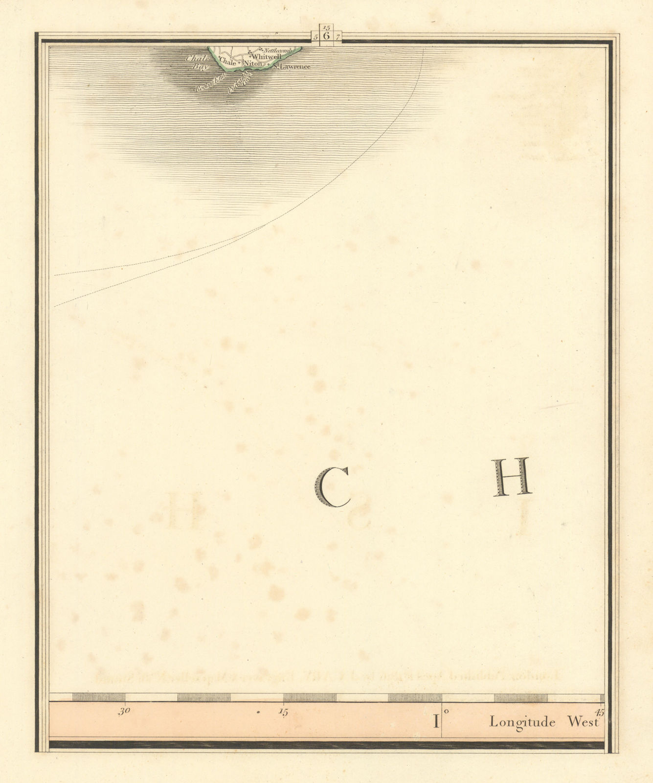 ISLE OF WIGHT. St Catherine's Point Niton Chale Puckaster Cove. CARY 1824 map