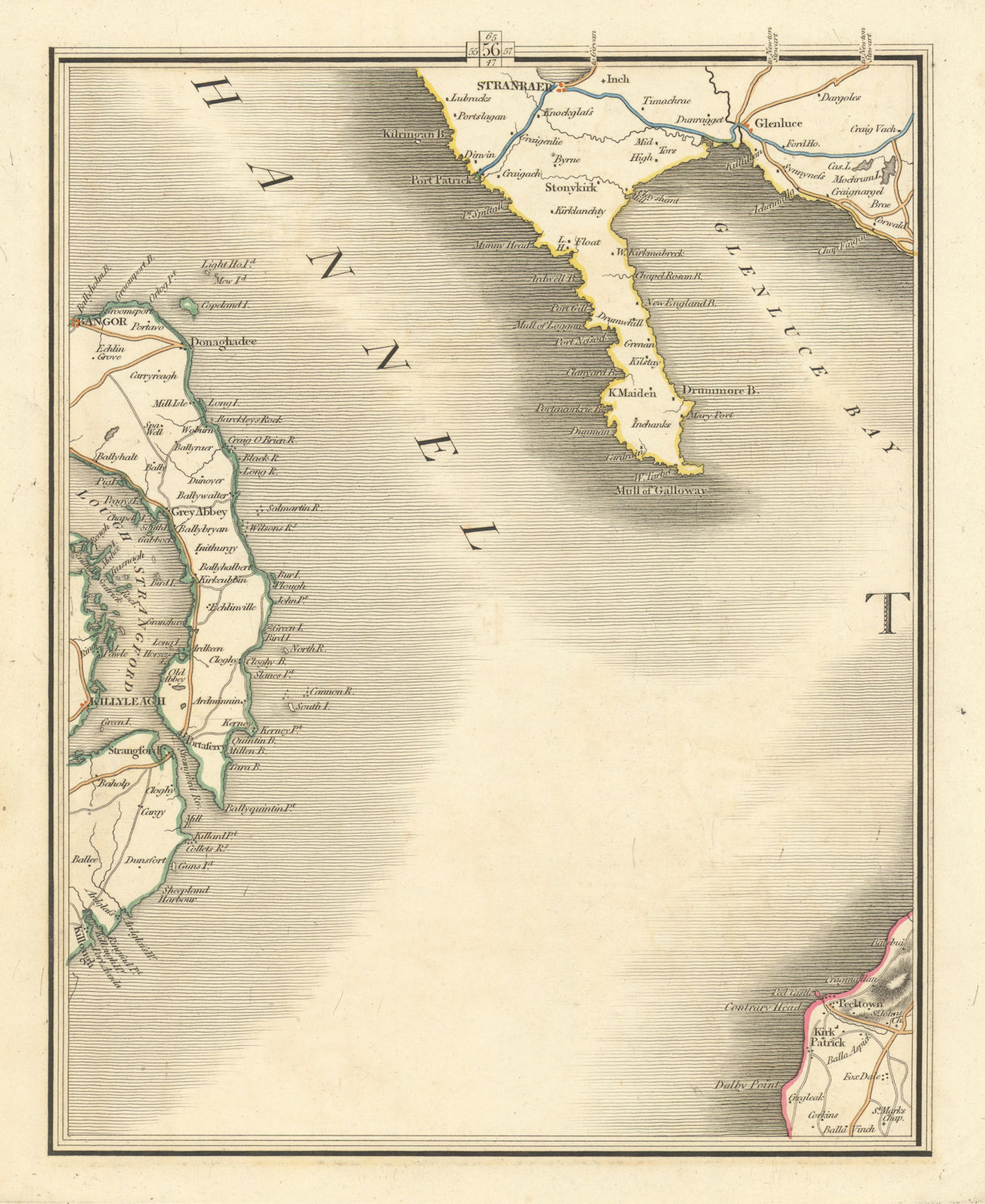 ISLE OF MAN N & GALLOWAY. Ramsay Peel Luce Bay Whitehorn Machars. CARY 1824 map