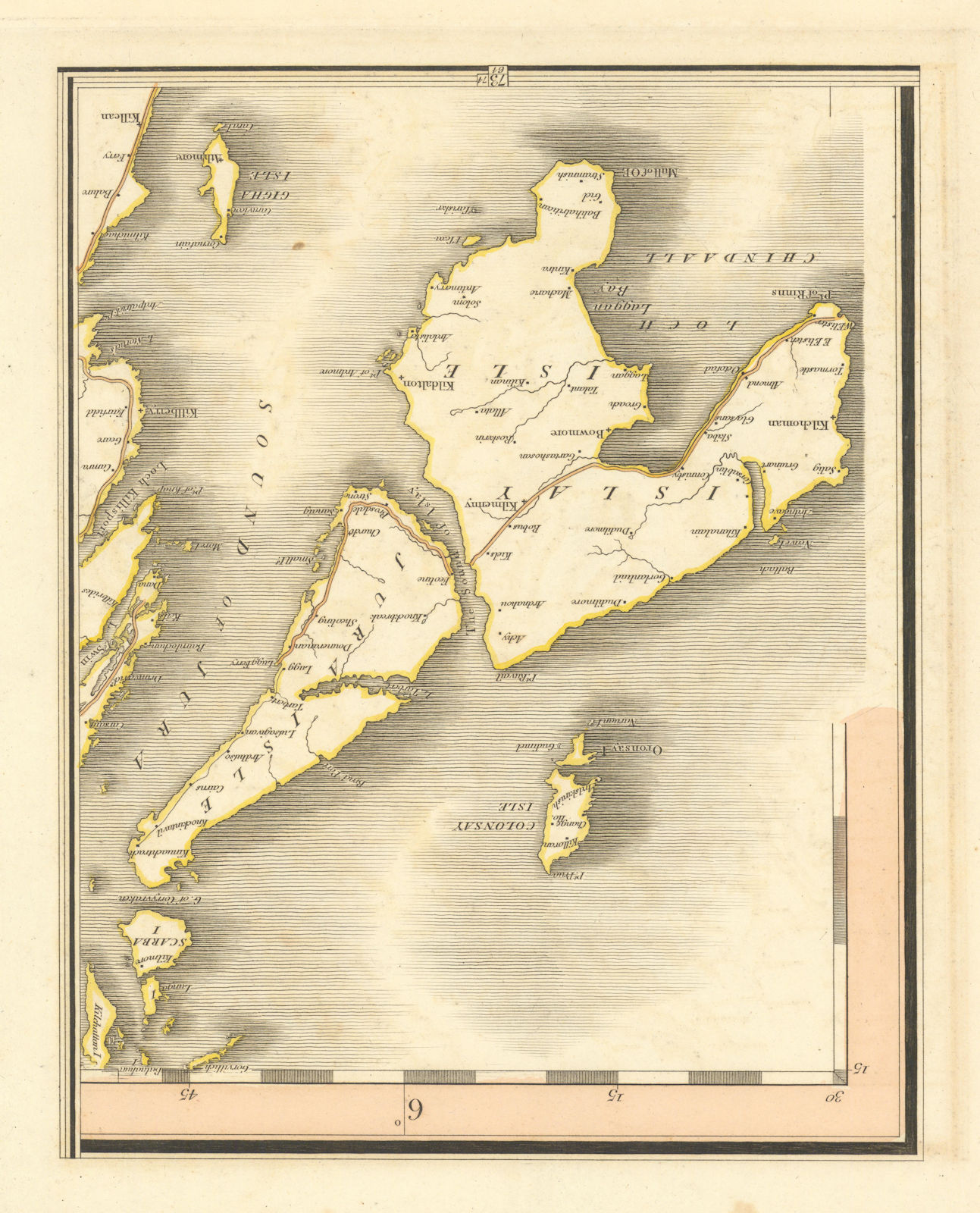 INNER HEBRIDES.Isles of Jura Colonsay Islay.Mull of Kintyre.Argyll.CARY 1824 map