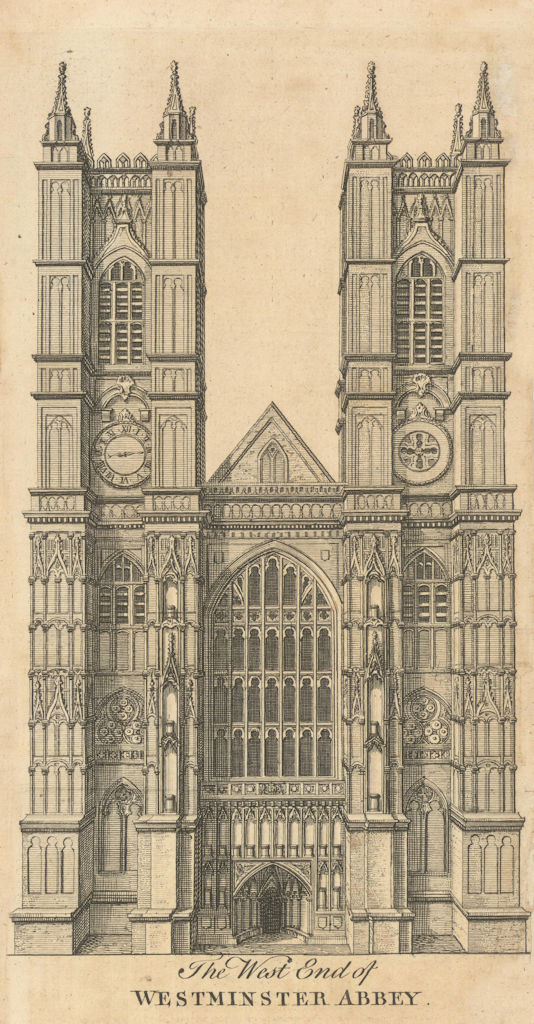 Elevation of the West End of Westminster Abbey. Gentleman's Magazine 1767