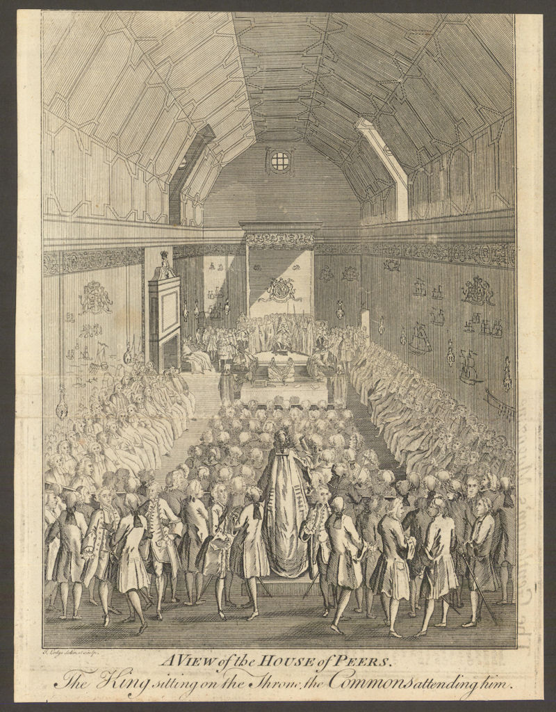 House of Peers (Lords), King George III on the Throne, Commons attending 1769