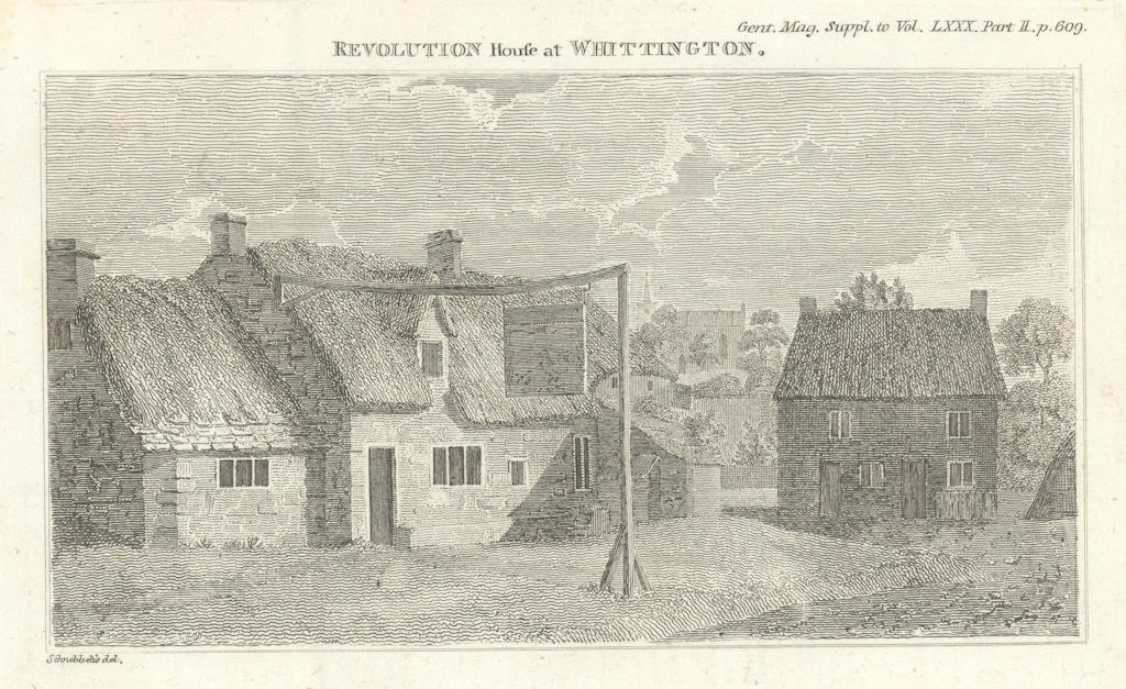 The Revolution House, Old Whittington, Derbyshire. Glorious Revolution 1810