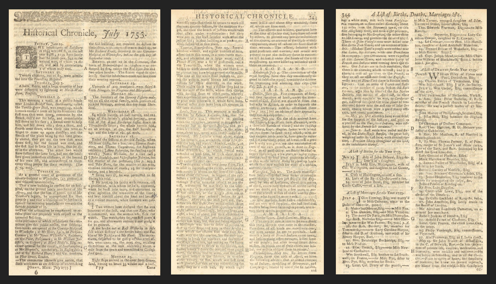 Liberty Bell hung in Pennsylvania State House (now Independence Hall). June 1753