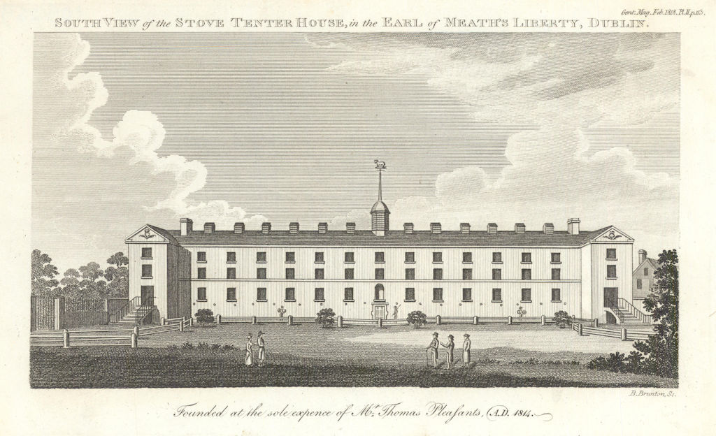 The Stove Tenter House for drying cloth & wool, Dublin. Gent's Magazine 1818
