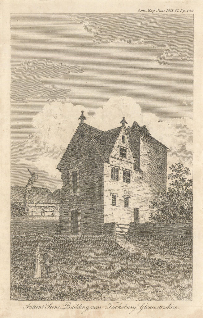 King John's Castle, The Mythe, near Tewkesbury, Gloucestershire. Gent's Mag 1818