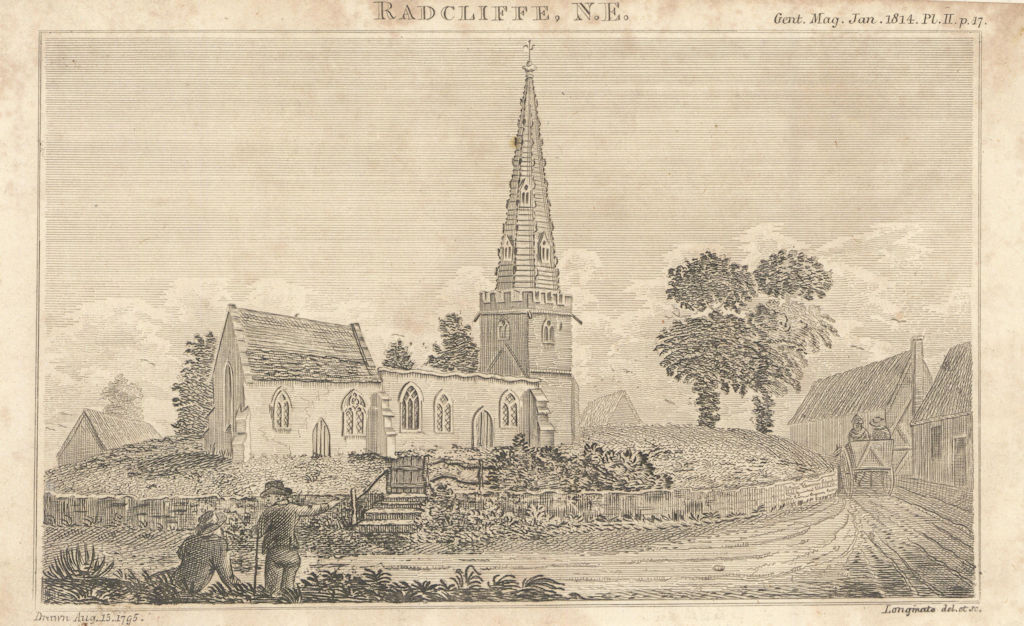 St. Botolph's church, Ratcliffe-on-the-Wreake, Leicestershire. Gent's Mag 1814