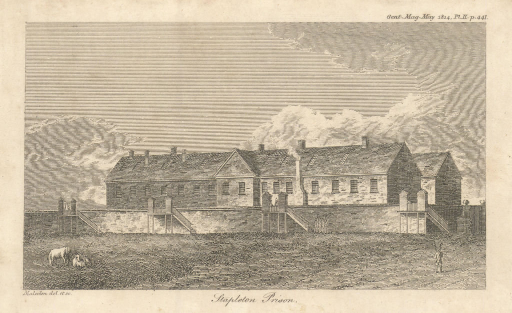 Stapleton Prison, Fishponds, Bristol. Gentleman's Magazine 1814 old print