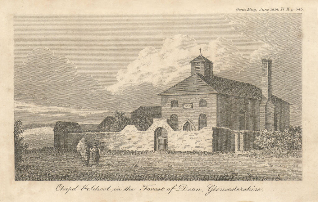 Chapel and School, Forest of Dean, Gloucestershire. Gentleman's Magazine 1814