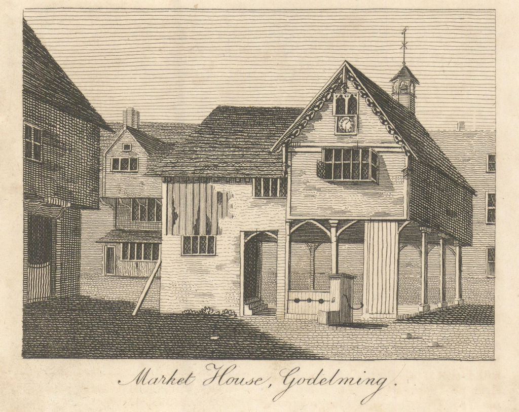 Godalming Market House, Surrey. Rebuilt 1814. Pepperpot. Gent's Mag 1814 print