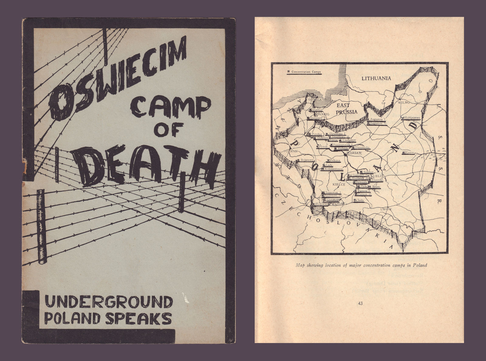 The first map of Nazi concentration camps, by the Polish Resistance. March 1944