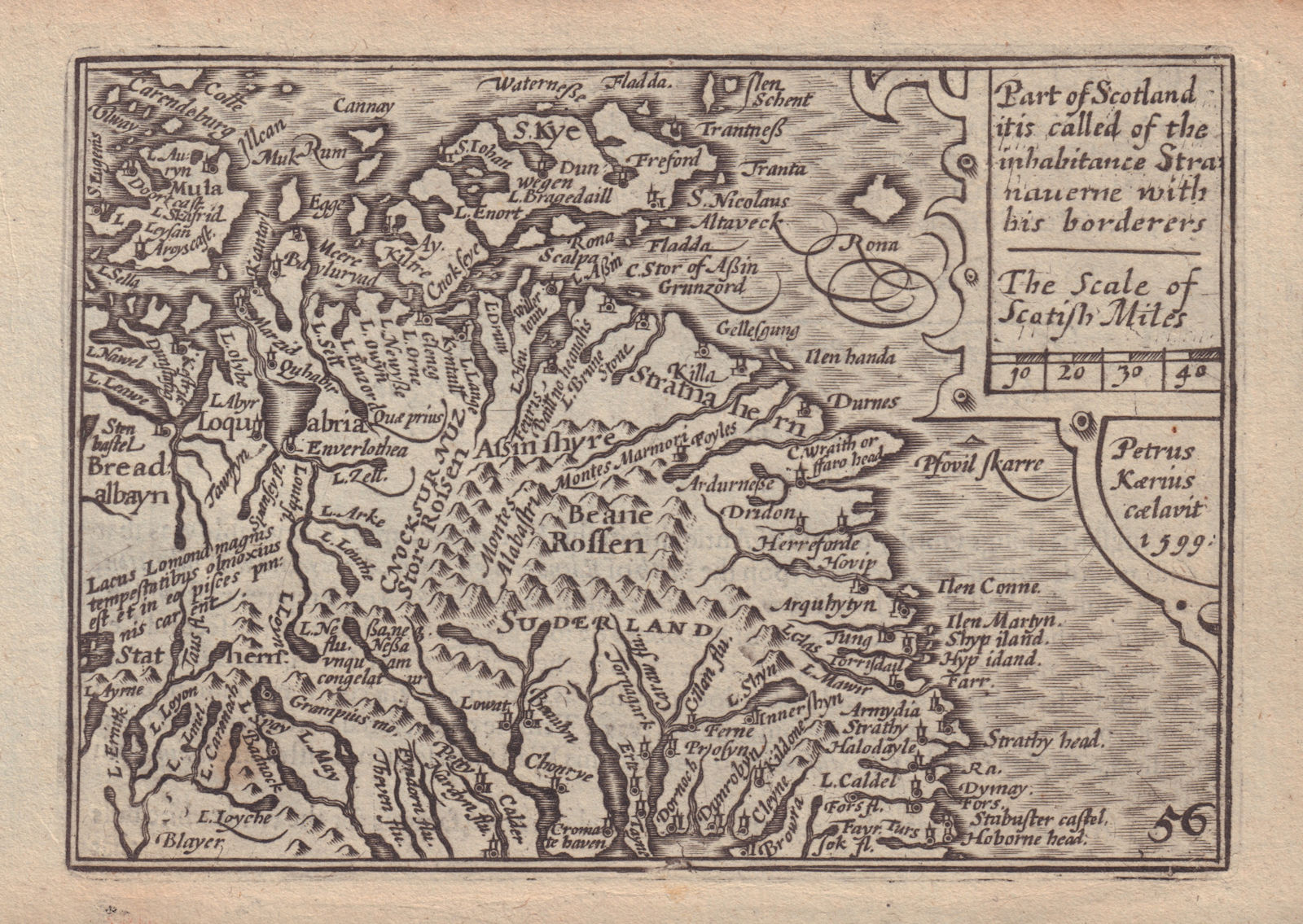 Associate Product Part of Scotland… by Keere. "Speed miniature" Highlands Islands Skye 1632 map