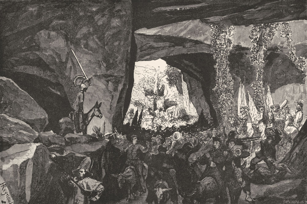 ROME. German Fete. Grottoes 1872 old antique vintage print picture