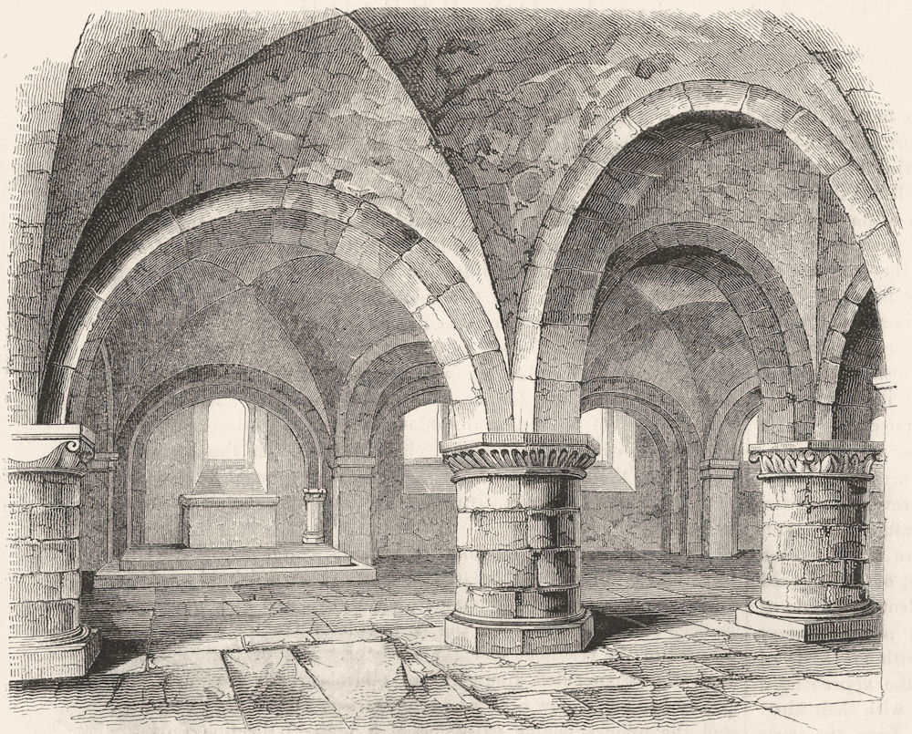 WESTMINSTER ABBEY. Edward Confessor Chapel, Pix 1845 old antique print picture