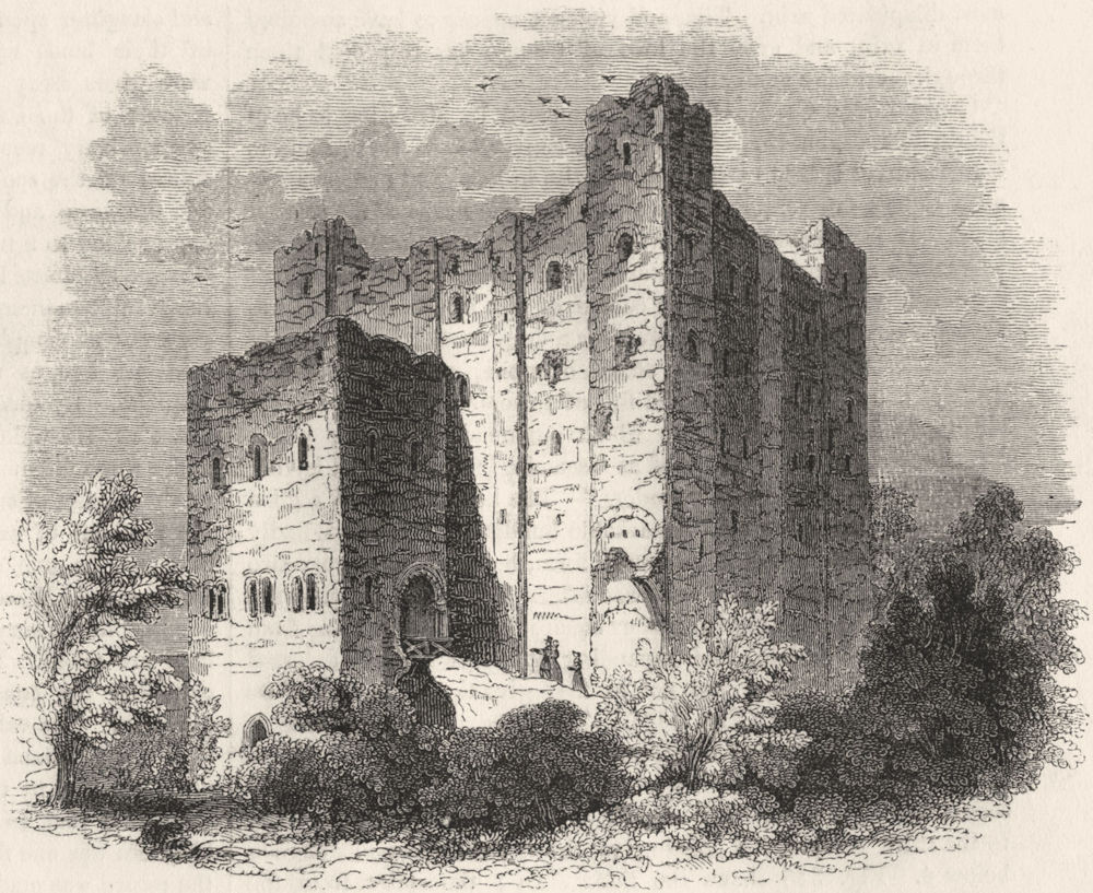 Associate Product KENT. Rochester Castle; keep, with its entry Tower 1845 old antique print