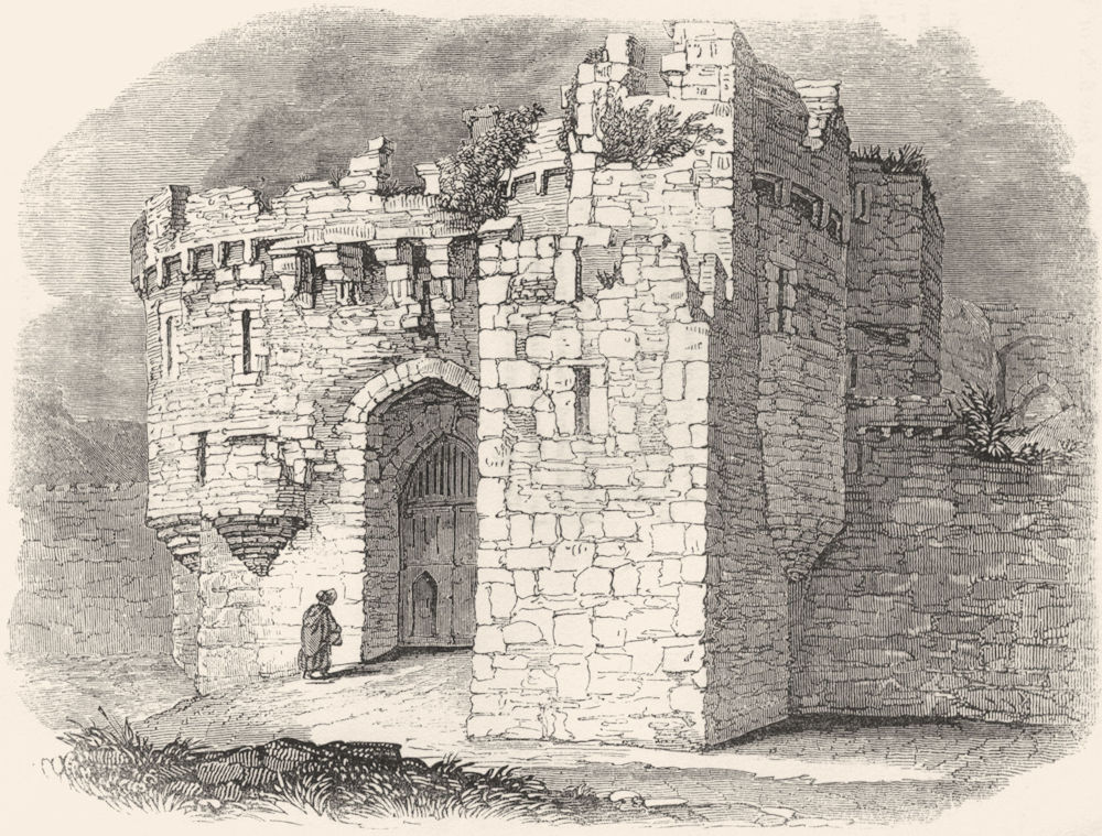 WALES. Beaumaris Castle 1845 old antique vintage print picture