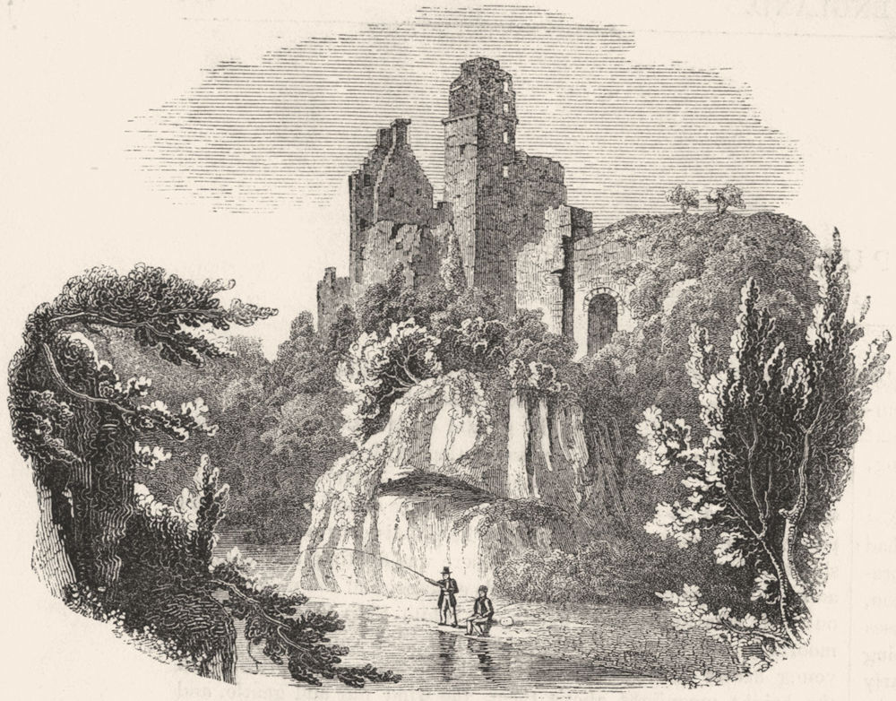 Associate Product SCOTLAND. Ruins of Roslin Castle 1845 old antique vintage print picture