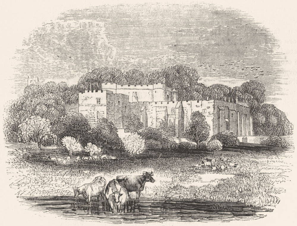 GLOS. Berkeley Castle 1845 old antique vintage print picture