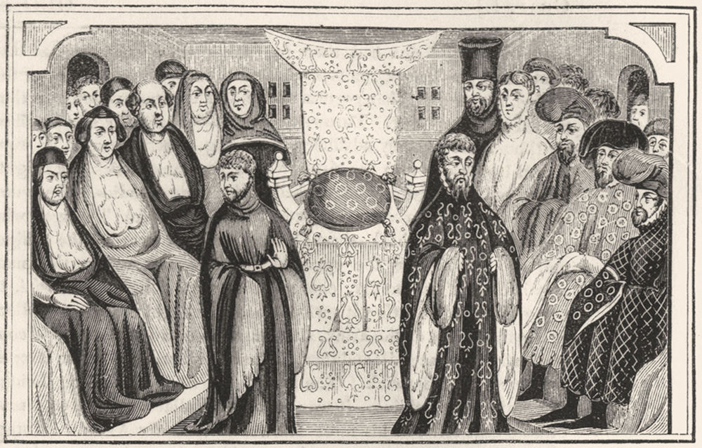 POLITICS. Parliament; deposition of Richard II 1845 old antique print picture