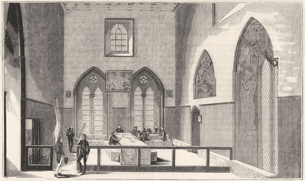CHURCHES. The Painted Chamber 1845 old antique vintage print picture