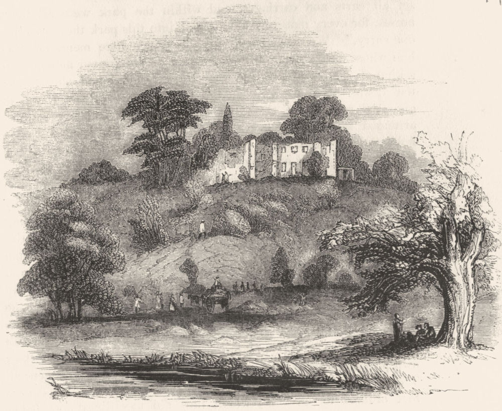 SURREY. Betchworth Castle 1845 old antique vintage print picture