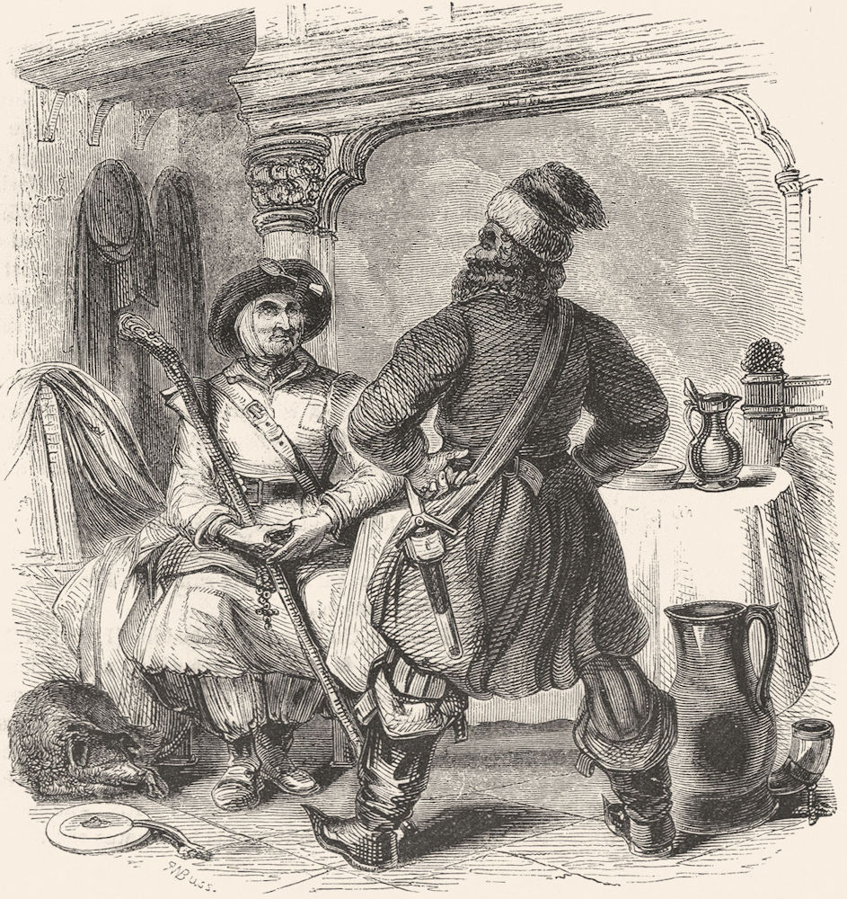 FARMING. The Ploughman and shipman 1845 old antique vintage print picture