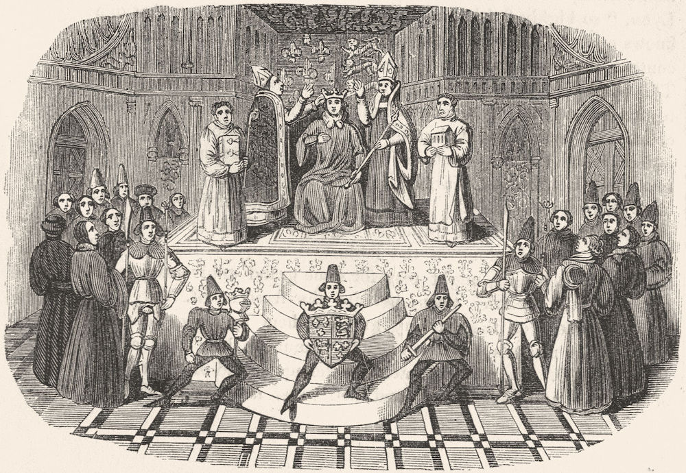 ROYALTY. Coronation of Henry IV(No) 1845 old antique vintage print picture