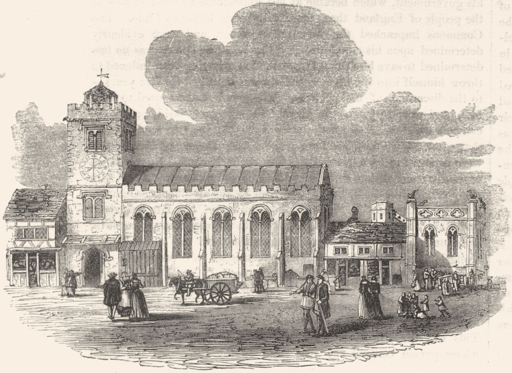 LONDON. St Michael le Quern 1845 old antique vintage print picture