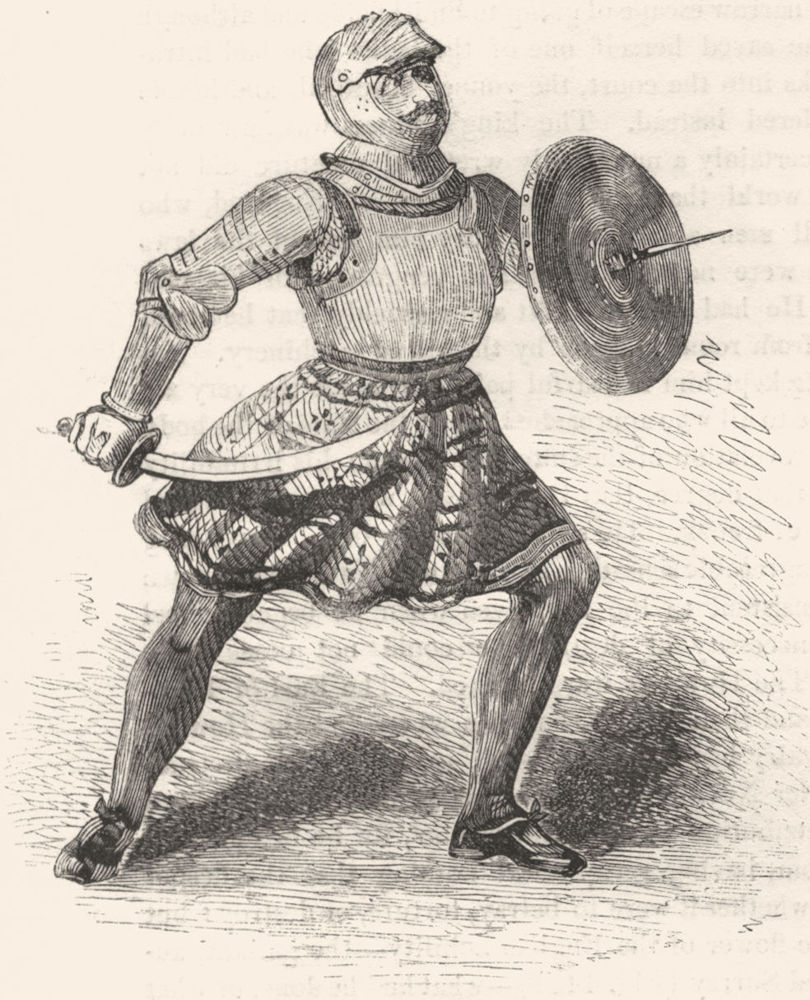 MILITARIA. Foot Soldier, 1508 1845 antique vintage print picture
