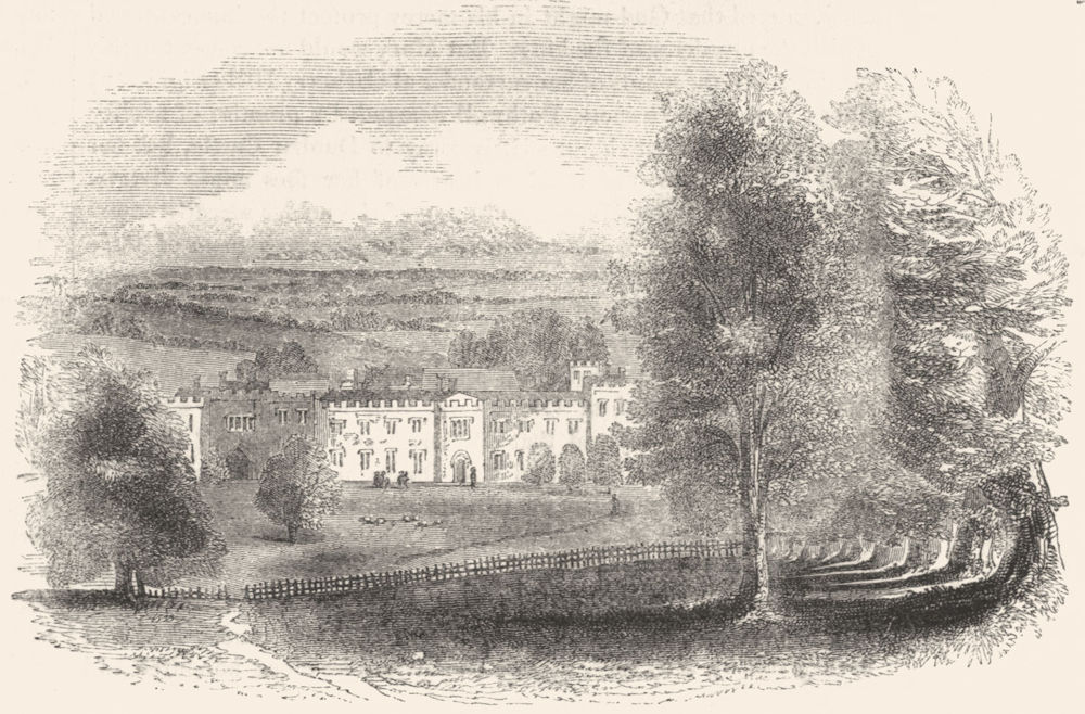 KENT. Penshurst, general view 1845 old antique vintage print picture