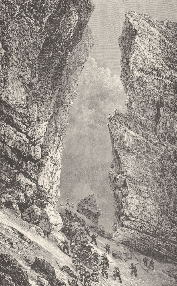 HAUTES PYRENEES. The Breche de Roland, near the Cirque de Gavarnie, France 1893