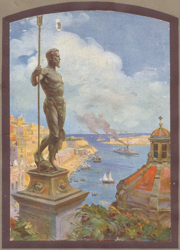 MALTA. Malta (Dingli) 1927 old vintage print picture