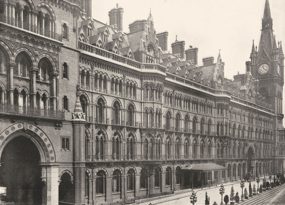 Associate Product LONDON. St Pancras- The Midland Grand Hotel 1896 old antique print picture