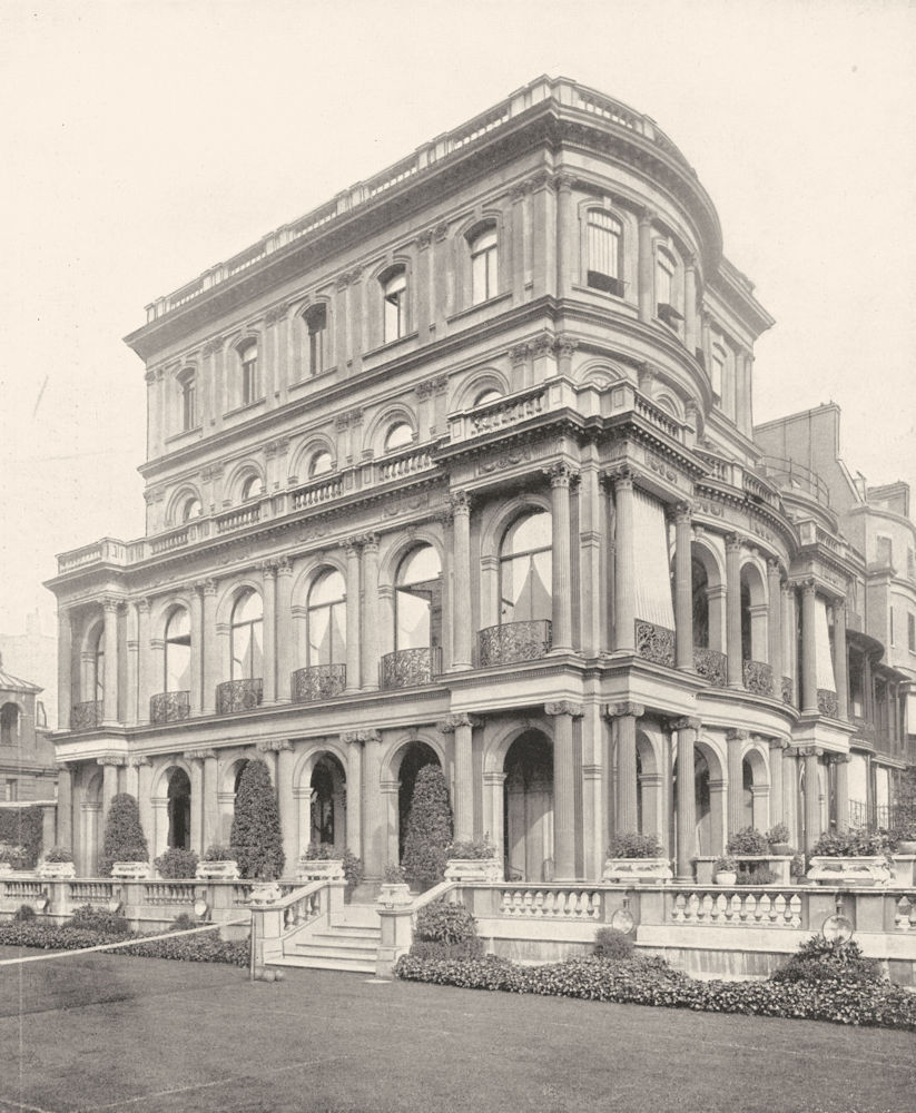 Associate Product LONDON. Hamilton Place- Mr Leopold de Rothschild's House (Number Five)  1896
