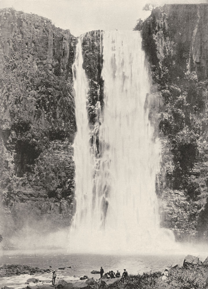 SOUTH AFRICA. The Howick falls, near Pietermaritzburg, Natal 1899 old print