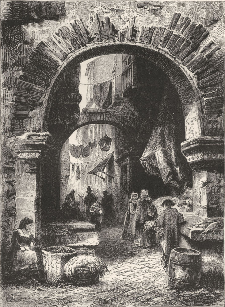 Associate Product ITALY. Entrance to the Ghetto 1877 old antique vintage print picture