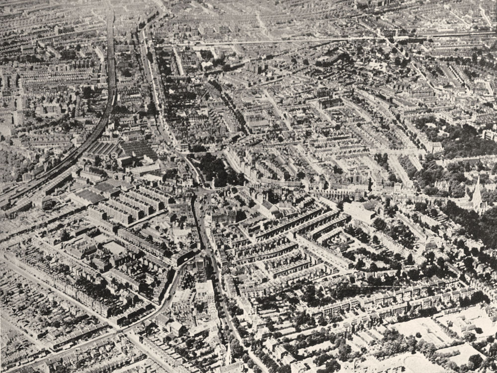 LONDON. The growth of communities, Camberwell 1943 old vintage print picture