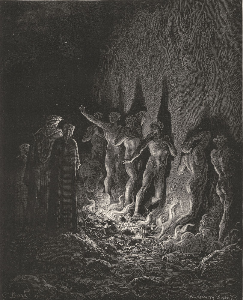 DANTE. when saw spirits along flame proceeding, footsteps mine fain share 1893