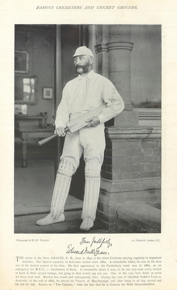 Associate Product Edward Mills Grace. All-rounder. W.G.'s brother. Gloucestershire cricketer 1895