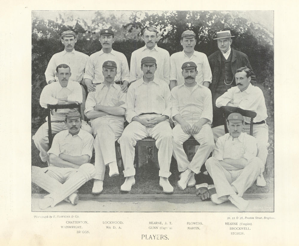 Players 1894 Lockwood Hearne Flowers Hearne Ward Gunn Martin Brockwell 1895