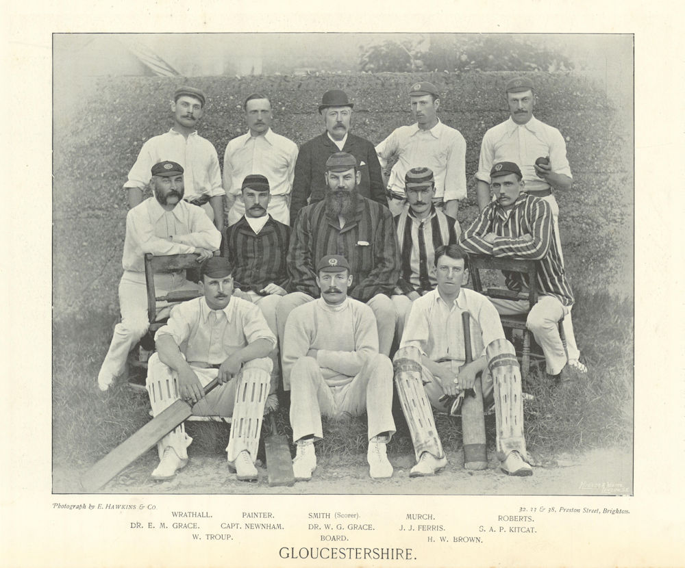 Gloucestershire County Cricket Team Murch E.M. & W.G. Grace Kitcat Troup 1895