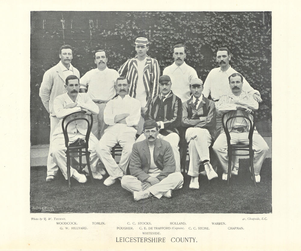 Associate Product Leicestershire County Cricket Team Tomlin Stocks Holland Warren Pougher 1895