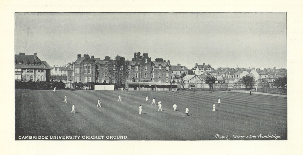 Cambridge University Cricket Ground, Fenner's Ground 1895 old antique print