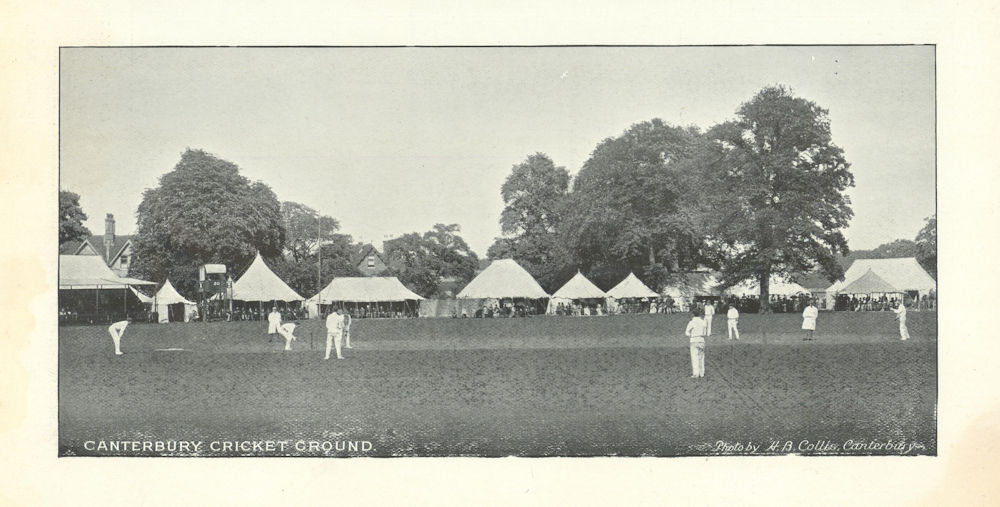Associate Product St. Lawrence Cricket Ground, Canterbury 1895 old antique vintage print picture