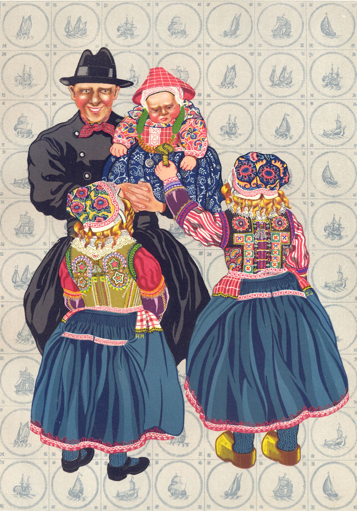 Associate Product NETHERLANDS. Marken. Dress of men and Children 1932 old vintage print picture