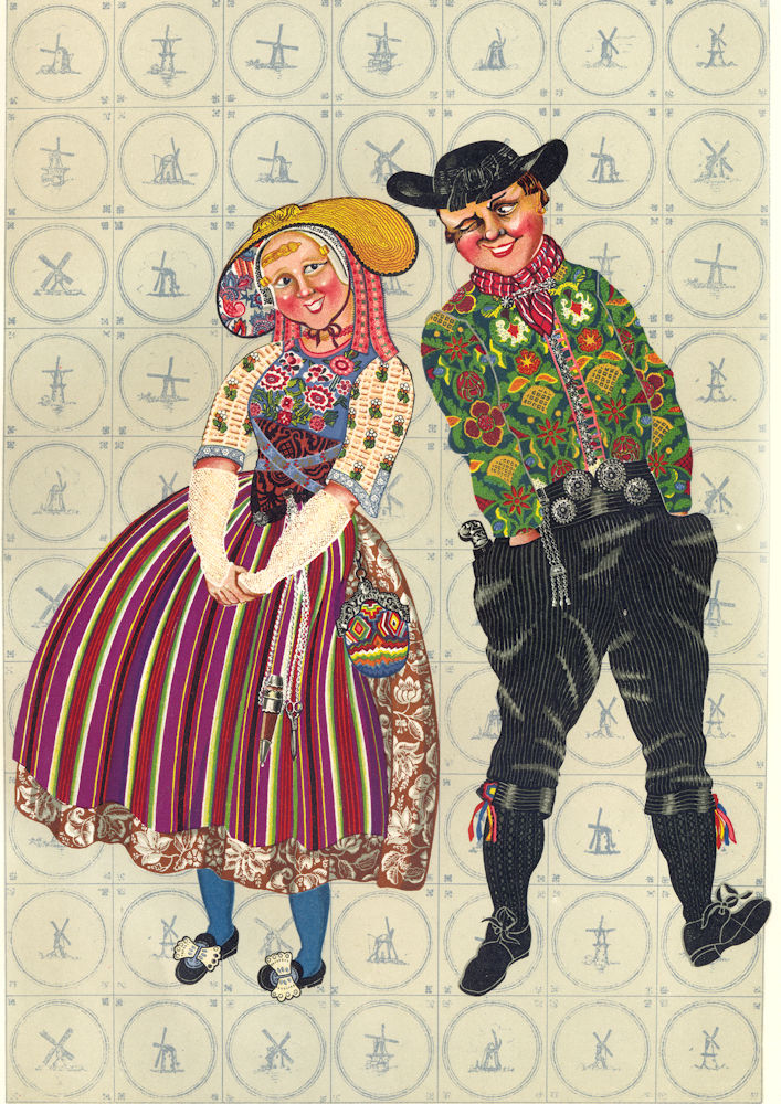 Associate Product NETHERLANDS. South Beveland. Sunday and festival dress, 1780- 1840 1932 print